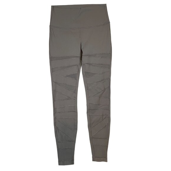 Lululemon Wunder Under Pant High-Rise Tech Mesh 28" Leggings Sz 8 in Dark Chrome - Picture 1 of 13
